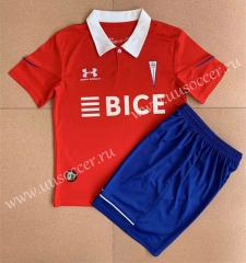 2023-24 CD Universidad Católica Away Red  Soccer Uniform-AY
