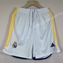 2023-24 Real Madrid Home White Thailand Soccer Shorts-4563