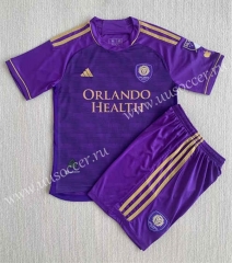 2023-24  Orlando City Home Purple Soccer Uniform-AY