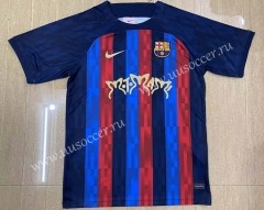 2023-24 Special Edition Barcelona Blue&Red Thailand Soccer Jersey AAA（silver）