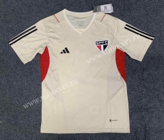 2023-24 São Paulo FC White Thailand Soccer Training Jersey-GB