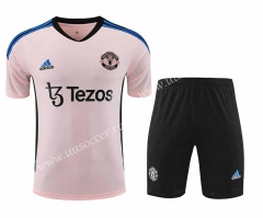2023-24 Manchester United  Pink Soccer uniform-418
