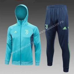 2022-23 Juventus FC Green Thailand Soccer Jacket Uniform With Hat-815