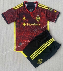 2023-24 Seattle Sounders FC Away Red Soccer Uniform-AY