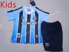 2023-24 Grêmio FBPA Home Blue&Black kids  Soccer Uniform-507
