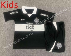 2022-23  Olimpia Asunción Away Black Kids/Youth Soccer Uniform-512