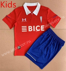 2023-24 CD Universidad Católica Away Red kids  Soccer Uniform-AY