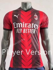 Player Version 23-24 AC Milan Home Red&Black Thailand Soccer Jersey AAA-518
