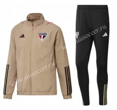 2024-24 Sao Paulo Khaki Thailand Soccer Jacket Uniform -815