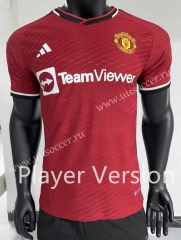 Player version 2023-24 Manchester United Home Red Thailand Soccer jersey AAA-0871