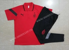 2023-24 AC Milan Red  Thailand Polo Uniform-815