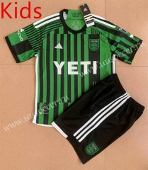 2023-24 Austin FC Home Green kids  Soccer Uniform-AY