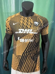 2023-24  Pumas UNAM Yellow&Black Thailand Soccer Jersey AAA-305