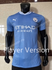Player version 2023-24 Manchester City Home  Blue  Thailand Soccer Jersey AAA-CS