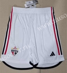 2023-24 São Paulo FC Home White Thailand Soccer Shorts-2886