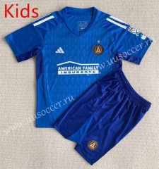 2023-24 Atlanta United FC Goalkeeper Blue kids Soccer Uniform-AY