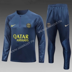 2023-24 Paris SG Royal Blue  Thailand Soccer Tracksuit Uniform-815