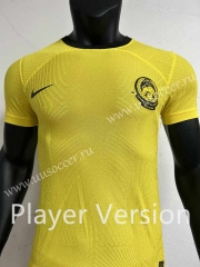 Player version 2023-24 Malaysia Home Yellow  Thailand Soccer Jersey AAA-8407