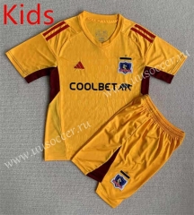 2023-24 CD Colo-Colo  Goalkeeper Yellow kids Soccer Uniform-AY