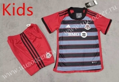23-24 Toronto Home Black&Gray kids Soccer Uniform-8423