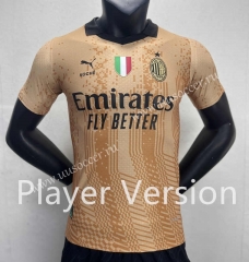 Player Version 23-24 AC Milan  Yellow Thailand Soccer Jersey AAA-888