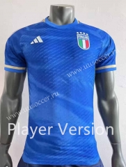Player version 2023-24 Italy Home Blue Thailand Soccer Jersey AAA-518