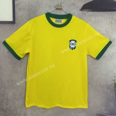 1970  Brazil Home Yellow Thailand Soccer Jersey AAA-6590