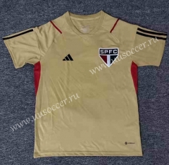 2023-24 Flamengo Golden Yellow Thailand Soccer Jersey AAA-9663