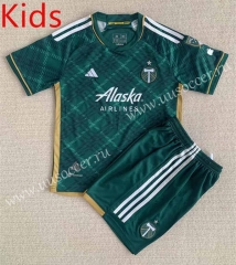 2023-24  Portland Home Green  Kids/Youth Soccer Uniform-AY