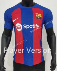 Player Version 2023-24  Barcelona Home Blue&Red Thailand Soccer Jersey AAA-SJ