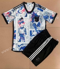 2023-24 Japan Blue&White Thailand Soccer Uniform-AY