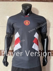 Player version 2023-24 Manchester United Black Thailand Soccer jersey AAA-cs
