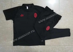 2023-24 AC Milan Black  Thailand Polo Uniform-815
