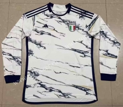 2023-24 Italy Away White Thailand LS Soccer Training Jersey-0871