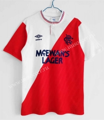 Retro Version1987-88 Rangers Away Red& White Thailand Soccer Jersey AAA-c1046