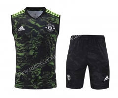 2023-24 Manchester United  Black&Green Soccer Vest-418
