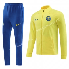 2023-24  Pumas UNAM Yellow Soccer Jacket Uniform-LH