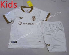 2022-23   Al Nassr 2nd Away Light Yellow Kids/Youth Soccer Uniform-507