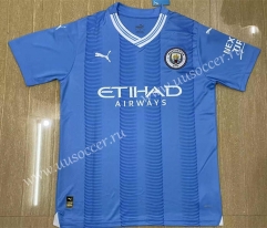 2023-24  Manchester City Home Blue Thailand Soccer Jersey AAA-305