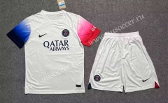 2023-24 Paris SG Away White Soccer Uniform-8975