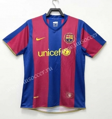 07-08 Retro Version Barcelona Home Red&Blue  Thailand Soccer Jersey AAA-811