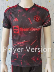 Player version 2023-24 Manchester United Black&Red  Thailand Soccer Training Jersey-807