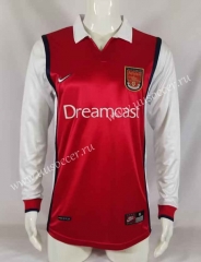 1999-2000 Retro Version Arsenal Home Red Thailand LS Soccer Jersey AAA-503