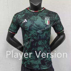 Player version 2023-24 Italy Green Thailand Soccer Jersey AAA-6886