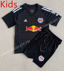 2023-24 New York Red Bulls Goalkeeper Black kids  Soccer Uniform-AY