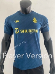 Player Version 2023-24 Al Nassr  Away Royal Blue Yellow Thailand Soccer Jersey-SJ