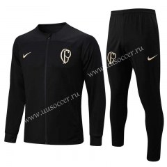 2023-24 Corinthians Black Soccer Jacket Uniform-815