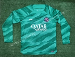 2023-24  Paris SG Goalkeeper Green LS Thailand Soccer Jersey AAA-416