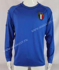 2000 Retro Version  Italy Home Blue Thailand LS Soccer Training Jersey-503