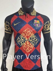 Player Version 2023-24  Barcelona Home Red&Blue Thailand Soccer Jersey AAA-8407